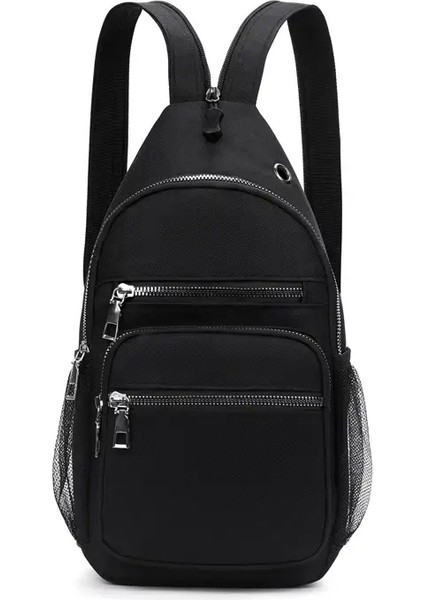 Fengdong Küçük Sırt Çantaları Erkekler Mini Çapraz Vücut Çantası Spor Sırt Çantası Erkek Göğüs Çantası Unisex Açık Su Geçirmez Naylon Messenger Bagcolor: Siyah (Yurt Dışından)