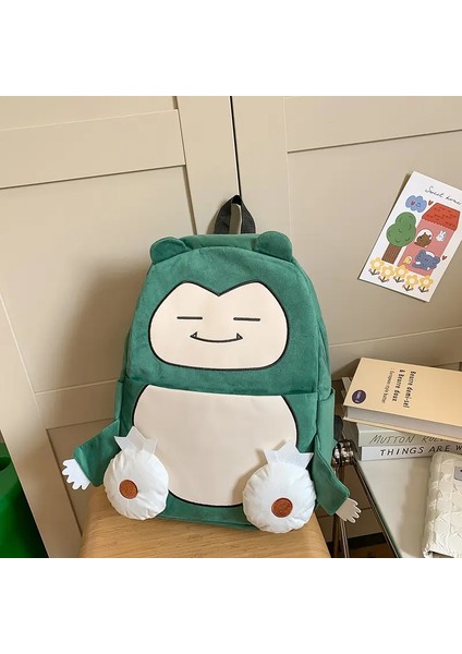 Yeni Moda Kadın Sırt Çantası Karikatür Desen Omuz Çantası Yüksek Kaliteli Büyük Kapasiteli Çanta Şirin Stil Okul Çantası Kızlar Için: Yeşil/beden: 31CMX13CMX42CM (Yurt Dışından)