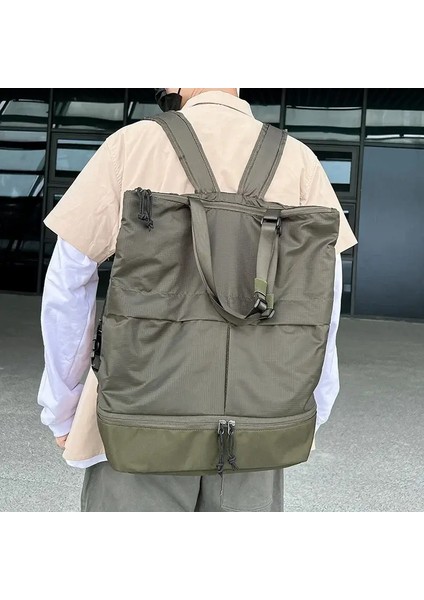 Kadınlar Sırt Çantası Büyük Kapasiteli Unisex Sırt Çantaları Naylon Su Geçirmez Spor Çantası Trend Okul Çantaları Taşınabilir Seyahati El Çantası: Yeşil/beden: 30X40X16CM (Yurt Dışından)