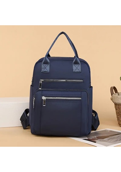 Kadınlar Sırt Çantası Seyahat Sıradan Su Geçirmez Oxford Omuz Çantaları Kadın Büyük Kapasiteli Çanta Sırt Çantası Çok Fonksiyonlu Okul Packcolor: Mavi/boyut: 27X14X30CM (Yurt Dışından)