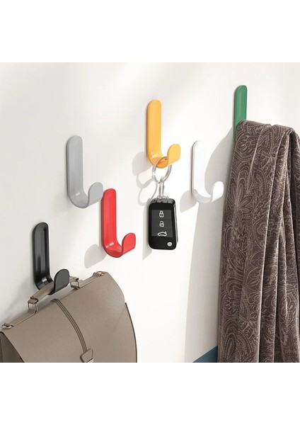 6 Adet-Kırmızı 6 Adet Duvara Monte Kanca Yerden Tasarruf Sağlayan Elbise Çantası Askı Kancaları Kendinden Yapışkanlı Duvar Asılı Tutucu Rafları Banyo Mutfak Aletleri (Yurt Dışından) modelleri