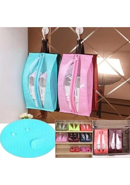 Karpuz Kırmızı Yeni Pvc Ayakkabı Saklama Çantası Seyahat Öğeleri Taşınabilir Organizatör Su Geçirmez Toz Geçirmez Yerden Tasarruf Askı Ev Dekor (Yurt Dışından) fiyatları