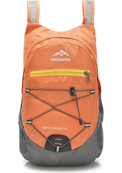 Katlanabilir Sırt Çantası Açık Hafif Seyahat Çantası Su Geçirmez ve Aşınmaya Dalı Rahat Spor Çantası Şık Depolama Plaj Çantası Renk: Turuncu (Yurt Dışından)