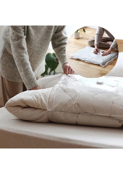 50X60CM Space Saver Vakum Poşeti Saklama Çantası Ev Düzenleyici Şeffaf Sınır Katlanabilir Elbise Organizatör Mühür Sıkıştırılmış Seyahat Çantaları (Yurt Dışından)