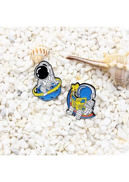 Style.13 Yaratıcı Trendy Karikatür Uzay Güneş Yağı Damlası Yaka Broş Rozetleri Pin Denim Çanta Hediye Erkek Kadın Moda Takı Giysi Dekorasyon (Yurt Dışından) modelleri