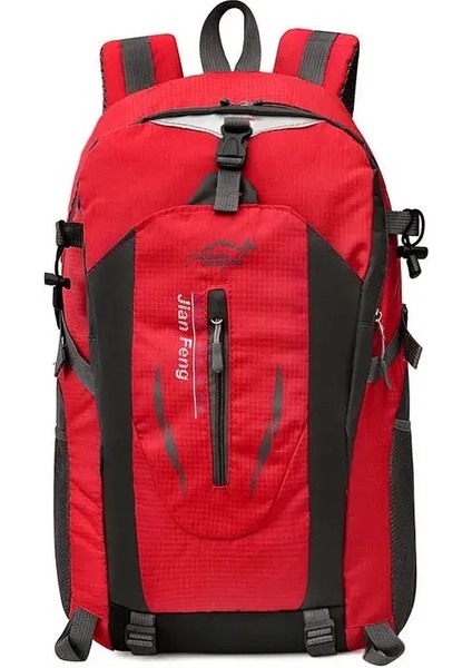 40L Açık Su Geçirmez Büyük Kapasiteli Yürüyüş Çantası Kamp Sırt Çantası Seyahat Sırt Çantası Naylon Çantalar Yürüyüş Seyahat Çantası Renk: Kırmızı (Yurt Dışından)
