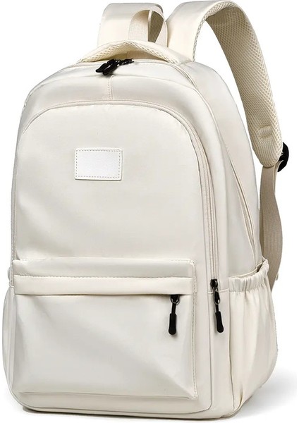 Minimalist Düz Renk Unisex Backpacks Boş Zaman Erkek Sırt Çantası Büyük Kapasiteli Okul Çantası Kadın Su Geçirmez Seyahat Dizüstü Bilgisayar Sırt Çantası: Siyah (Yurt Dışından)