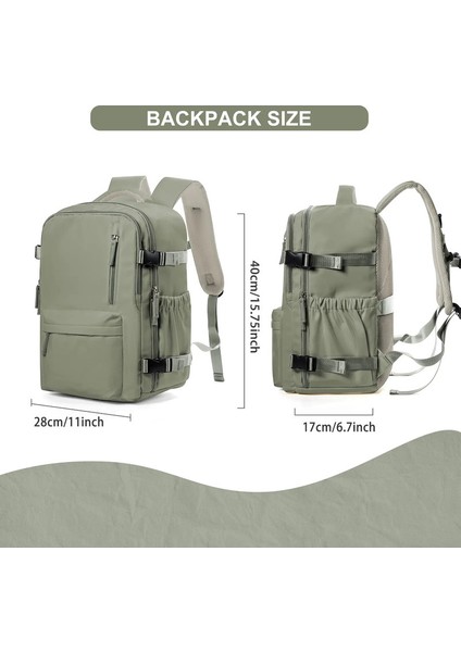 Kabin Uçak Seyahat Sırt Çantası 40X30X20, El Bagaj Kabin Sırt Çantası Wizdair 40X30X20 Taşıma Erkekleri Kadınlar 15.6 Inç Dizüstü Bagscolor: GREEN-3602 (Yurt Dışından)