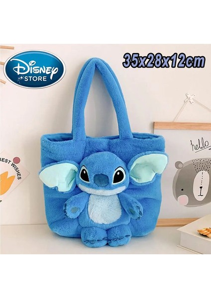 Yeni Disney Peluş Sırt Çantası Ins Japon Mavi Dikiş Komik Karikatür Büyük Kapasiteli Öğrenci Sırt Çantası Anaokulu Çantası Çocuk Hediye Renk: Dikiş Çantası 04 (Yurt Dışından)