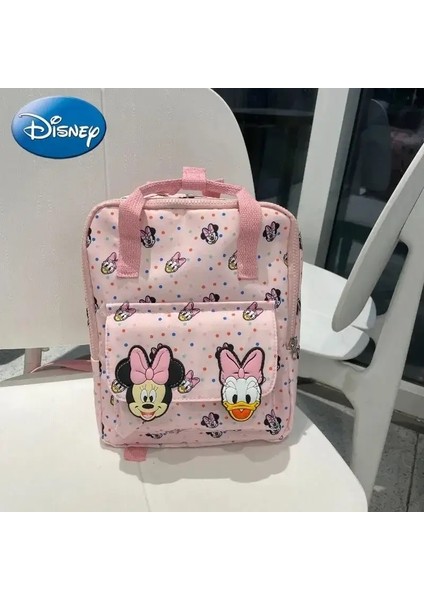 Disney Yeni Mickey Karikatür Moda Sırt Çantası Kadınlar Minnie Canvas Okul Çantası Erkek ve Kızlar Moda Büyük Kapasite Backpackcolor: B12 25X23X10CM (Yurt Dışından)
