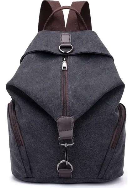 Moda Tuval Dişi Sırt Çantası Çok Fakülteli Genç Kızlar Için Gündelik Sırt Çantası Yeni Yaz Kadınlar Büyük Kapasite Omuz Bagkolor: Griblue/beden: 27CM x 15CM x 35CM (Yurt Dışından)