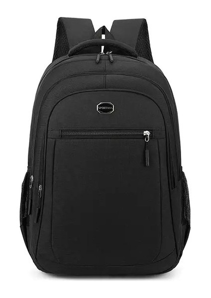 Büyük Kapasiteli Sırt Çantası, Erkek ve Kadın Öğrenci Bilgisayarı Bagmulti Cep Su Geçirmez ve Aşınmaya Dalı Sırt Çantası, Chrcolor: Siyah (Yurt Dışından)