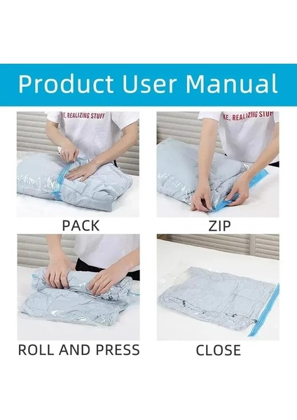 M (60X40 Cm) 2 Adet El Rulo Şeffaf Katlanabilir Sıkıştırılmış Sıkıştırma Vakum Torbası Ev Giysileri Şeffaf Plastik Saklama Çantası Uzay Tasarruflu Mühür Çanta (Yurt Dışından) modelleri