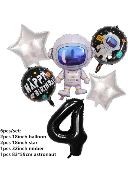 Balonlar 6 Adet Patlamış Mısır Kutusu Çocuklar Için Astronot Uzay Gemisi Güneş Uzay Doğum Günü Partisi Bebek Duş Parti Malzemeleri Hediye Çantası Aperatif Dekorasyon (Yurt Dışından)
