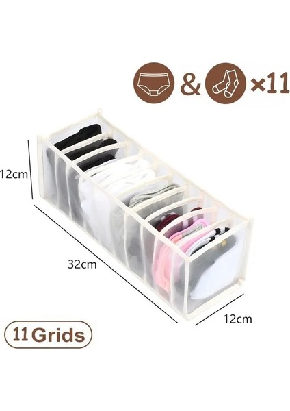 11GIRDS-BEYAZ 16 Cepler Dolap Cepleri Temizle Asılı Çanta Çorap Sutyen Iç Kırtasiye Raf Askı Depolama Yerden Tasarruf Düzenli Organizatör (Yurt Dışından)