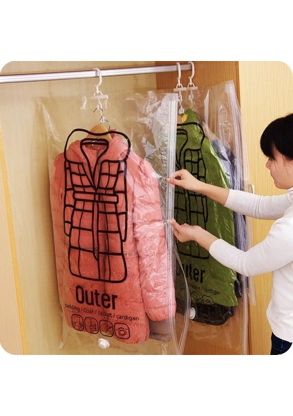 67X90 cm Vakum Sıkıştırma Saklama Çantası Kanca ile Aşağı Ceket Yeniden Kullanılabilir Yorgan Organizatör Yerden Tasarruf Su Geçirmez Asılabilir Tb Satış (Yurt Dışından) indirimleri