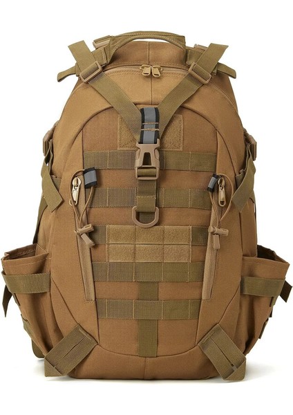 40L Taktik Sırt Çantası Kamp Kamp Yürüyüş Sırt Çantaları Yansıtıcı Açık Seyahat Çantaları Hayatta Kalma Molle Tırmanma Sırt Çantası Renk: Haki (Yurt Dışından)