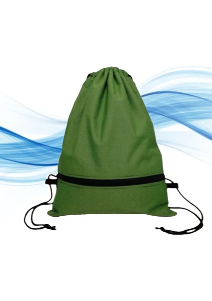 Katlanabilir Drawstring Sırt Çantası, Hafif, Basit ve Şık Spor Sırt Çantası, Unisex Renk: Yeşil (Yurt Dışından)