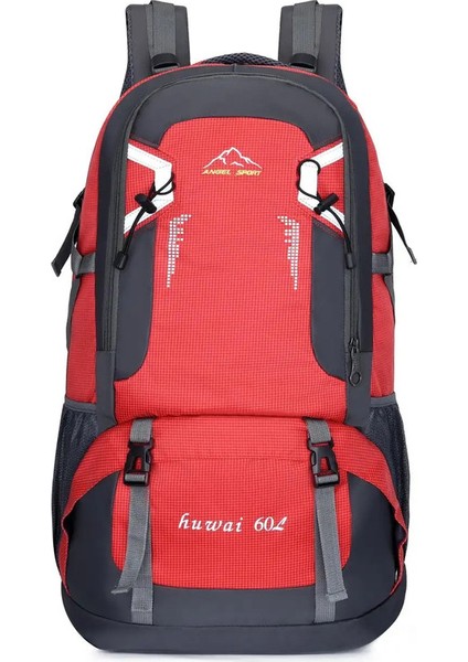 Büyük Kapasiteli Seyahat Sırt Çantası 40L 60L Su Geçirmez Arka Paket Dizüstü Torbası Erkekler Için Kadın Açık Seyahat Yürüyüş Sporları Iş Gezisi Renk: Kırmızı/boyut: 40L (Yurt Dışından)