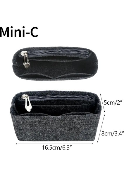 Longchamp Için Çanta Organizatörü Küçük Tote Çanta Tayg Torba Depolama Sonlandırma Iç Çanta Astar Çanta E Organizatör Uygun Mini Sizecolor: Siyah- Fermuar Çantası Yok (Yurt Dışından)