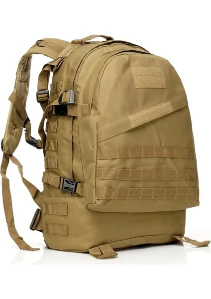 Açık Spor Kampı Sırt Çantası Yürüyüş Yürüyüş Okulu Çantası Seyahat Bisiklet Yürüyüş Büyük Kapasite Sırıltısı 3D Taktik Sırt Çantası Renk: Tan (Yurt Dışından)