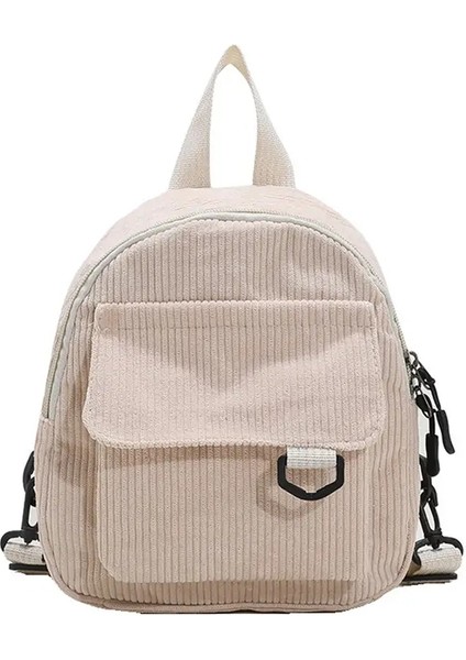 Kadınlar Için Işlemeli Mini Kadife Çanta Basit Düz Renk Moda Kızlar Küçük Sırt Çantası Açık Hava Seyahat Sırt Çantaları Bayan Için: Kahverengi (Yurt Dışından)