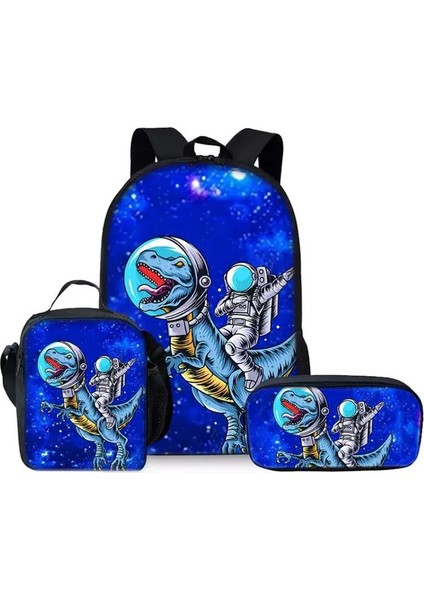 Karikatür Hayvan Dinozor Üç Parçalı Set Sırt Çantaları Erkek ve Kızlar Için En Iyi Hediyeler 3D Karikatür Okul Sırt Çantası Childrencolor Için: 10 (Yurt Dışından)