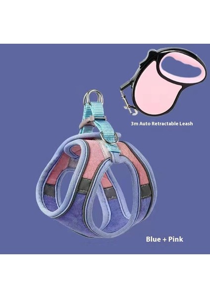 Kedi Tasması Sevimli Yelek Göğüs ve Sırt Kopmaz Yavru Kedi Cırt Cırtlı Güvenlik Tokası Yansıtıcı Evcil Hayvan Yürüyüş Tasması (Yurt Dışından)