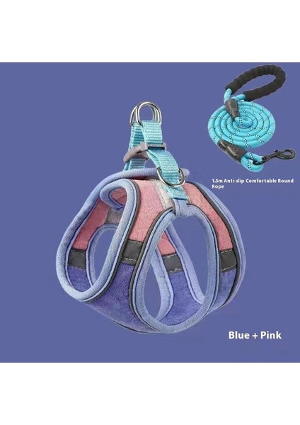 Kedi Tasması Sevimli Yelek Göğüs ve Sırt Kopmaz Yavru Kedi Cırt Cırtlı Güvenlik Tokası Yansıtıcı Evcil Hayvan Yürüyüş Tasması (Yurt Dışından)