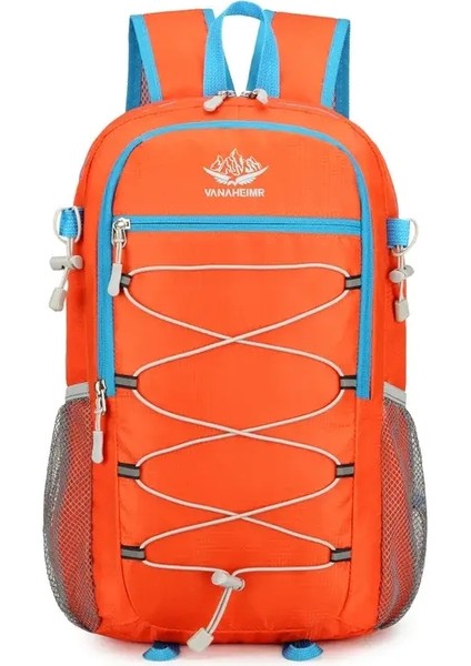 Yeni Erkekler Açık Sırt Çantası Katlanabilir Ultra Hafif Oxford Bez Yürüyüş Sırt Çantası Çok Fonksiyonlu Eğlence Sırt Çantası Seyahat Çantası Renk: Turuncu (Yurt Dışından)