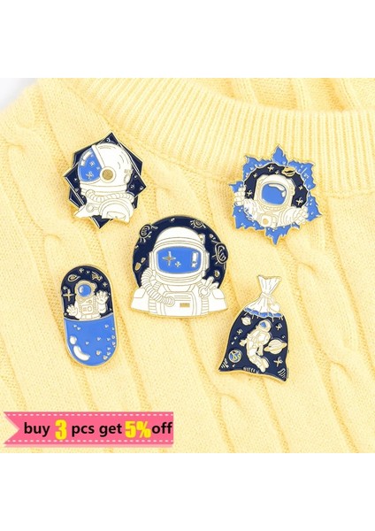 Stil 14 Astronot Emaye Pimleri Karikatür Evren Macera Uzay Broş Sırt Çantaları Elbise Yaka Çanta Pin Rozeti Takı Arkadaşlar Için Hediye (Yurt Dışından) modelleri