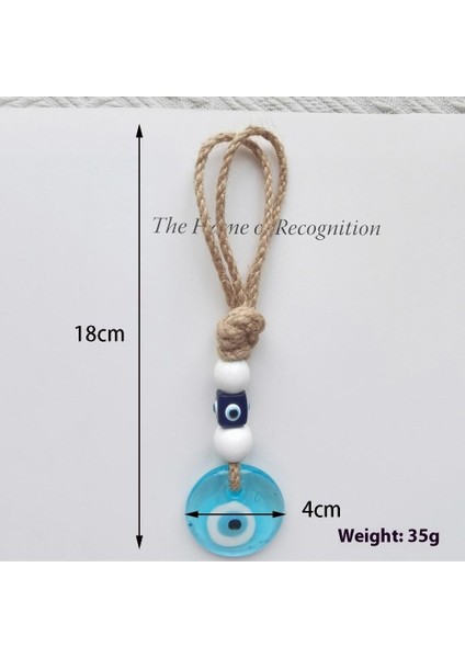 Sicim El Dokuması Şeytan Gözü Kolye Mavi Gözler Araba Duvar Süsü (Yurt Dışından)