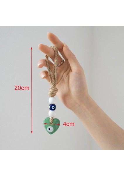 Sicim El Dokuması Şeytan Gözü Kolye Mavi Gözler Araba Duvar Süsü (Yurt Dışından)