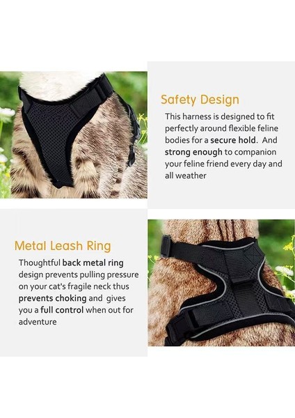 Evcil Hayvan Malzemeleri Kediler ve Kediler Nefes Alabilen Göğüs Kayışı Yansıtıcı Anti-Kopma Kedi Yürüyüş Tasma Küçük Köpek Göğüs Kayışı (Yurt Dışından) fiyatları