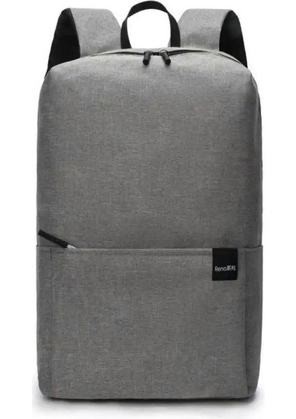 Düz Renkli Küçük Sırt Çantası Gündelik Büyük Kapasiteli Su Geçirmez Kitap Çantaları Okul Çantası Seyahat Çantası Okul Çantaları Gençler Renk: Gri (Yurt Dışından)