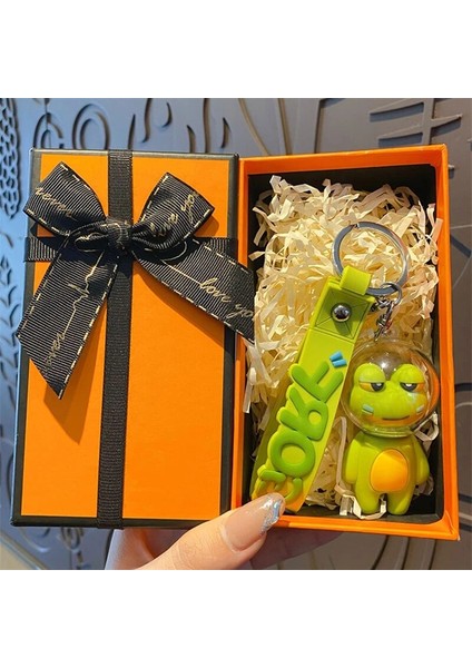 02 Yeni Akrilik Kurbağa Anahtarlık Güzel 3D Uzay Kurbağa Şekil Çanta Anahtarlık Takılar Toka ile Karikatür Hayvan Araba Kolye Doğum Günü Hediyesi (Yurt Dışından) modelleri