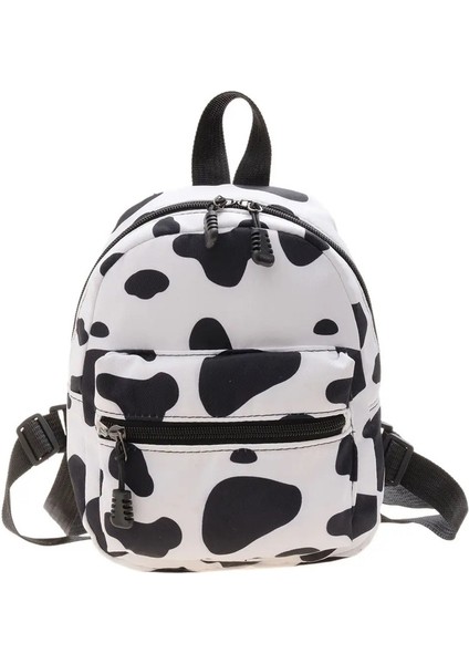 Kadınlar Zebra Leopar Inek Baskı Sırt Çantaları Naylon Omuz Çantası Öğrencileri Lise Küçük Kitap Çantası Kadın Mini Sırtı Mochila Renk: Inek Deseni/boyut: 23X18X9CM (Yurt Dışından)