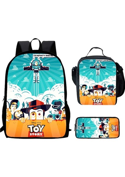3pcs Set Disney Toy Story School Sırt Çantası Öğle Yemeği Çantaları, Kalem Çantaları, Erkekler Için Karikatür Okul Çantaları, Çocuklar Için En Iyi Hediye: 3PCTS010 (Yurt Dışından)