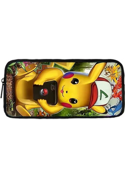 Karikatür P-Pokemons Pikachus Okul Çantası Omuz Çantaları Pencil Kutusu ile Erkek Kızlar Için Çocuk Koyu Çekimi Sırt Çantası: XHOO1-BD-059-A5 (Yurt Dışından)