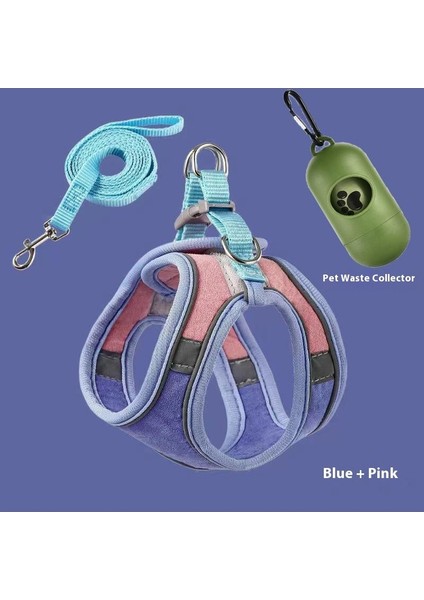 Kedi Tasması Sevimli Yelek Göğüs ve Sırt Kopmaz Yavru Kedi Cırt Cırtlı Güvenlik Tokası Yansıtıcı Evcil Hayvan Yürüyüş Tasması (Yurt Dışından)