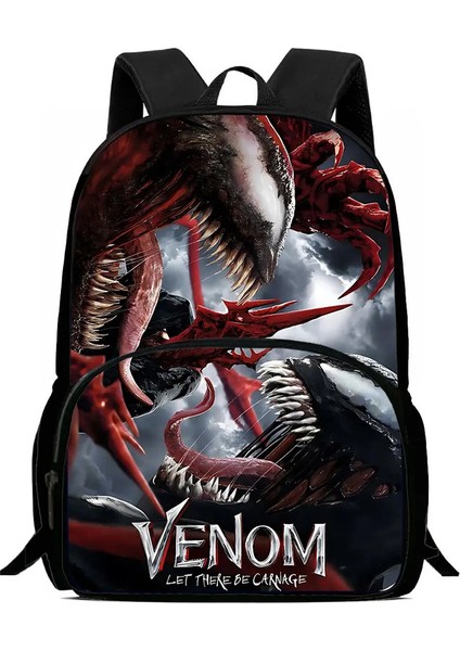 Çocuklar Venom Backpacks Backpacks Öğrenci Öğrenci Doğum Günü Hediyesi Çocuk Okul Çantaları Büyük Kapasiteli Kamp Dalı Sıralı Sırpma: QDBB-199X57A1-1/BOYUT: 39 x 29 x 15.5cm (Yurt Dışından)