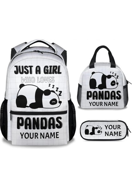 Kızlar Için Panda Sırt Çantaları, Okul Için 16 Inç Sevimli Baskı Sırt Çantası, Seyahat Okulu Çantası Için Beyaz Hafif Kitap Çantası Renk: Panda1-4 (Yurt Dışından)