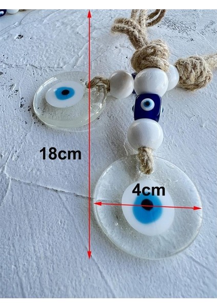 Sicim El Dokuması Şeytan Gözü Kolye Mavi Gözler Araba Duvar Süsü (Yurt Dışından)