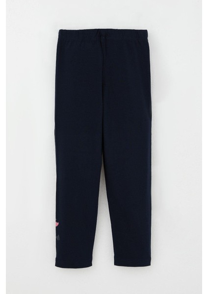 Kız Çocuk Taytlı Takım Unicorn Baskılı 1.5-5 Yaş, Somon