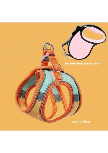 Kedi Tasması Sevimli Yelek Göğüs ve Sırt Kopmaz Yavru Kedi Cırt Cırtlı Güvenlik Tokası Yansıtıcı Evcil Hayvan Yürüyüş Tasması (Yurt Dışından)