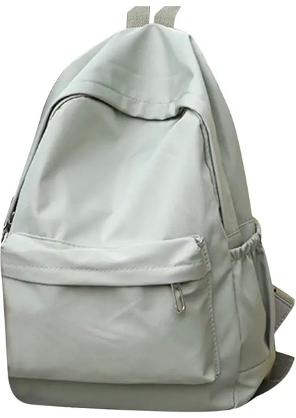 Naylon Sırt Çantası Düz Renkli Büyük Kapasiteli Sevimli Dizüstü Bilgisayar Tabletleri Omuz Çantası Genç Okul Çantası Kampı Kadın Hediye Scolor: Yeşil (Yurt Dışından)