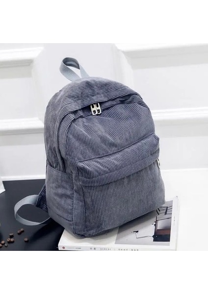 Yeni Trend Sırt Çantası Moda Kadınları Kadınlar Backpack College Kadınlar Düz Renk Okulu Sırt Çantası Seyahat Omuz Çantaları Teenerscolor: Gri (Yurt Dışından)