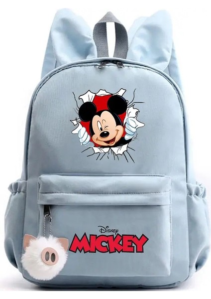 Mickey Minnie Mouse Sırt Çantası Kızlar Erkekler Erkekler Genç Rucksack Sıradan Okul Çantaları Seyahat Tavşan Kulakları Sırt Çantaları Mochila Renk: 002 (Yurt Dışından)