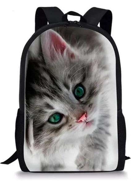 Modaya Uygun Genç Modaya Uygun Kedi Öğrenci Okul Çantaları Dizüstü Bilgisayar Sırt Çantaları 3D Baskılı Oxford Su Geçirmez Erkekler/kızlar Seyahat Bagscolor: Brown (Yurt Dışından)