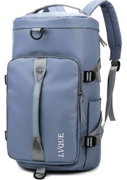 Kadınlar Büyük Seyahat Sırt Çantaları Su Geçirmez Şık Gündelik Gündelik Çantalar Bagaj Kayış Sırt Çantası Bayanlar Spor Yoga Bagaj Çantaları Renk: Pus Mavisi B (Yurt Dışından)